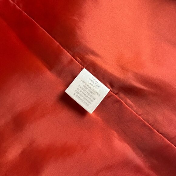 Christopher & Banks Womens Paisley Print Textured Silk Jacket Medium Red Black - Picture 4 of 10